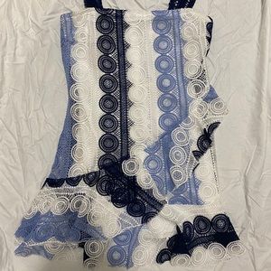 Blue and white summer dress